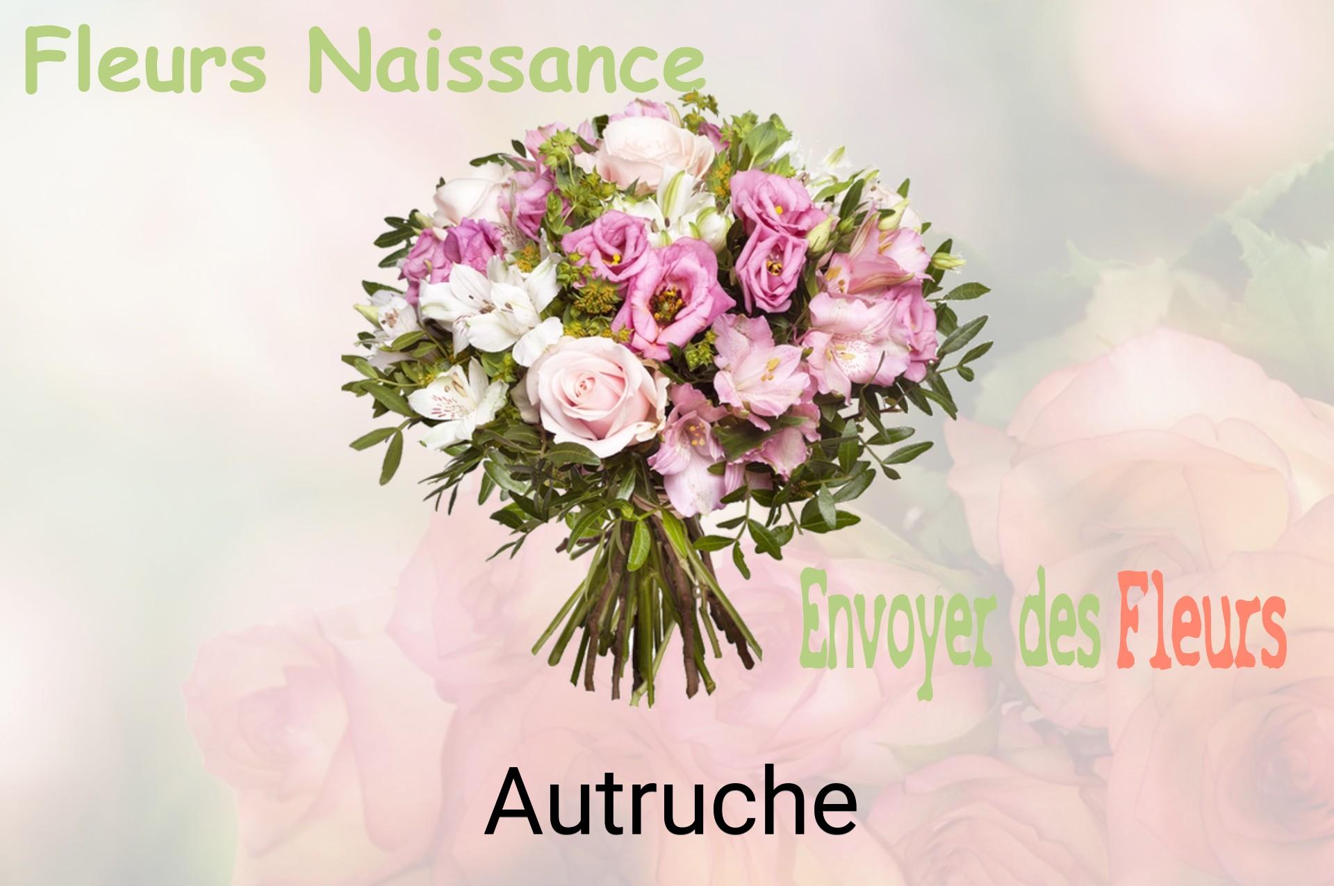 Bouquet de fleurs de naissance livré à Autruche